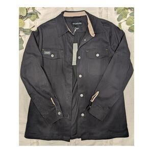 Wildfang Button Up Collared Shirt in Black